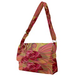 Arrangement Butterfly Pink Full Print Messenger Bag by HermanTelo