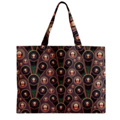 Abstract Pattern Green Zipper Mini Tote Bag