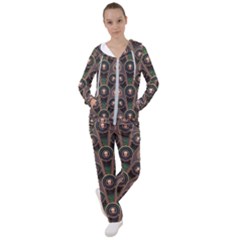 Abstract Pattern Green Women s Tracksuit