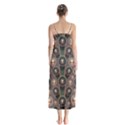 Abstract Pattern Green Button Up Chiffon Maxi Dress View2