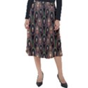 Abstract Pattern Green Classic Velour Midi Skirt  View1