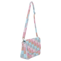 Background Pastel Shoulder Bag With Back Zipper