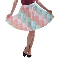 Background Pastel A-line Skater Skirt