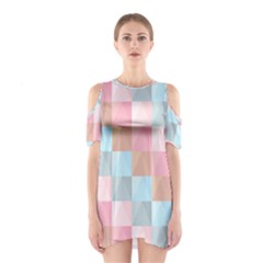 Background Pastel Shoulder Cutout One Piece Dress