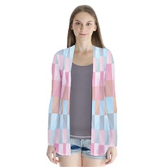 Background Pastel Drape Collar Cardigan