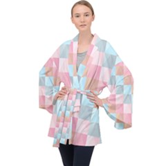 Background Pastel Velvet Kimono Robe