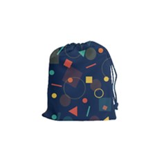 Background Geometric Drawstring Pouch (small)