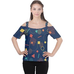 Background Geometric Cutout Shoulder Tee