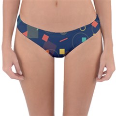 Background Geometric Reversible Hipster Bikini Bottoms