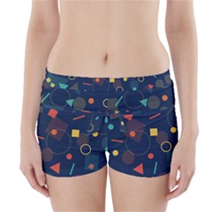 Background Geometric Boyleg Bikini Wrap Bottoms