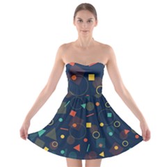 Background Geometric Strapless Bra Top Dress