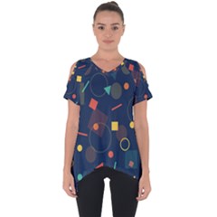 Background Geometric Cut Out Side Drop Tee by HermanTelo