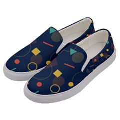 Background Geometric Men s Canvas Slip Ons by HermanTelo