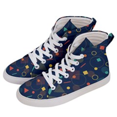 Background Geometric Men s Hi-top Skate Sneakers