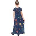 Background Geometric Kids  Short Sleeve Maxi Dress View2