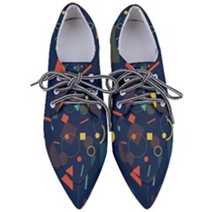 Background Geometric Pointed Oxford Shoes