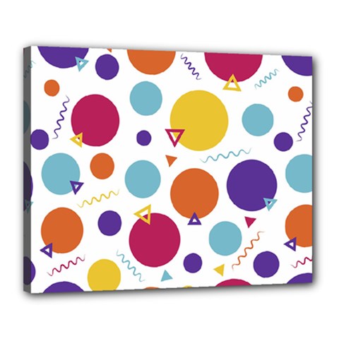 Background Polka Dot Canvas 20  X 16  (stretched)