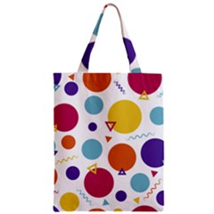 Background Polka Dot Zipper Classic Tote Bag by HermanTelo