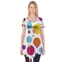 Background Polka Dot Short Sleeve Tunic  View1