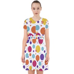 Background Polka Dot Adorable In Chiffon Dress