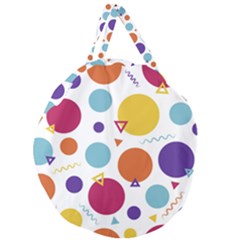 Background Polka Dot Giant Round Zipper Tote by HermanTelo