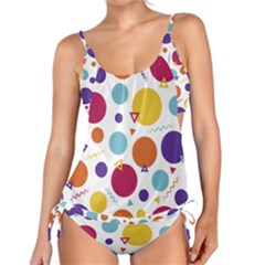 Background Polka Dot Tankini Set