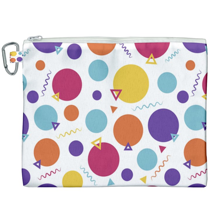 Background Polka Dot Canvas Cosmetic Bag (XXXL)