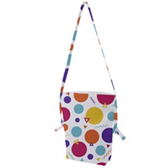 Background Polka Dot Folding Shoulder Bag