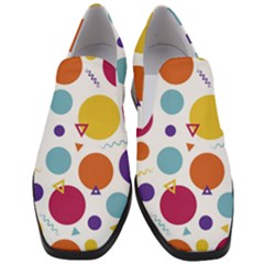 Background Polka Dot Slip On Heel Loafers