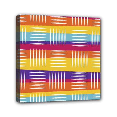 Background Line Rainbow Mini Canvas 6  X 6  (stretched) by HermanTelo