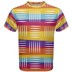 Background Line Rainbow Men s Cotton Tee