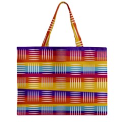 Background Line Rainbow Zipper Mini Tote Bag by HermanTelo