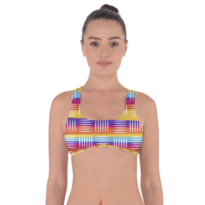 Background Line Rainbow Got No Strings Sports Bra