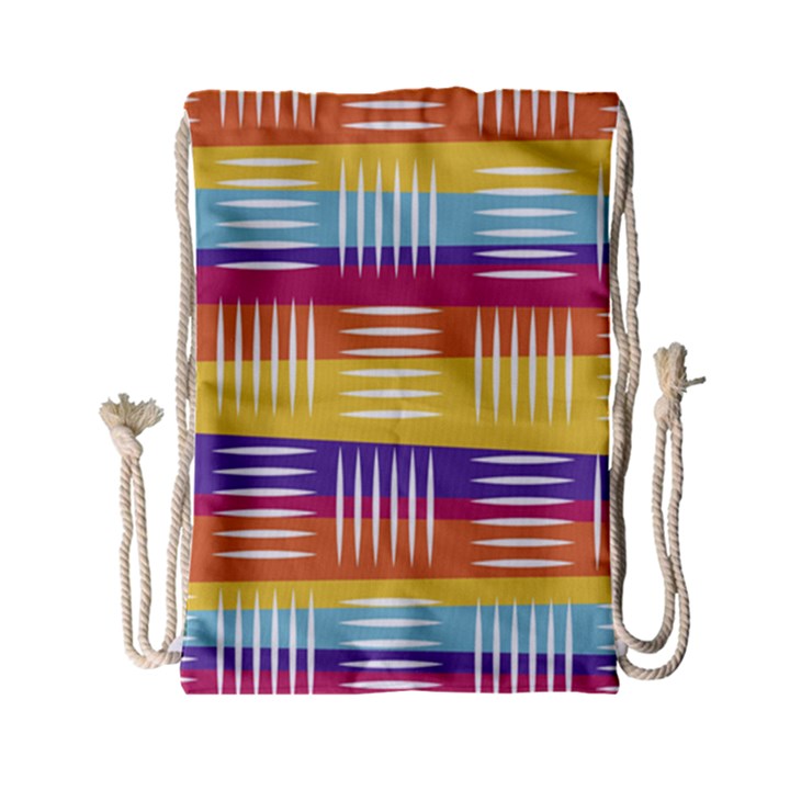 Background Line Rainbow Drawstring Bag (Small)