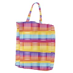 Background Line Rainbow Giant Grocery Tote