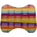 Background Line Rainbow Head Support Cushion View1