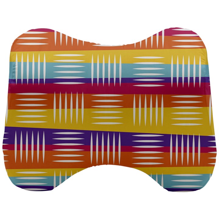 Background Line Rainbow Head Support Cushion