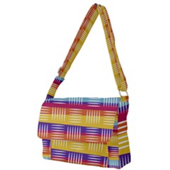 Background Line Rainbow Full Print Messenger Bag