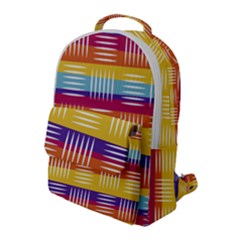 Background Line Rainbow Flap Pocket Backpack (large)