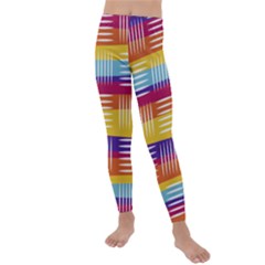 Background Line Rainbow Kids  Lightweight Velour Leggings