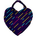 Background Lines Forms Giant Heart Shaped Tote View1