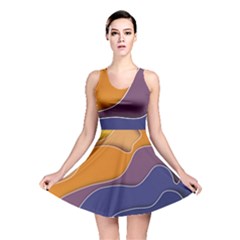 Autumn Waves Reversible Skater Dress