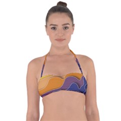 Autumn Waves Halter Bandeau Bikini Top