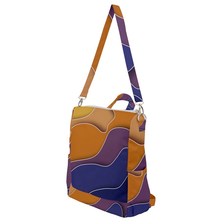 Autumn Waves Crossbody Backpack