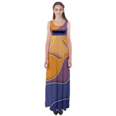 Autumn Waves Empire Waist Maxi Dress