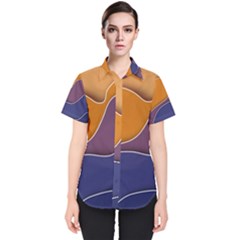 Autumn Waves Women s Short Sleeve Shirt