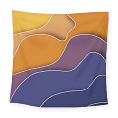 Autumn Waves Square Tapestry (large)