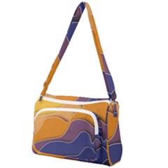 Autumn Waves Front Pocket Crossbody Bag