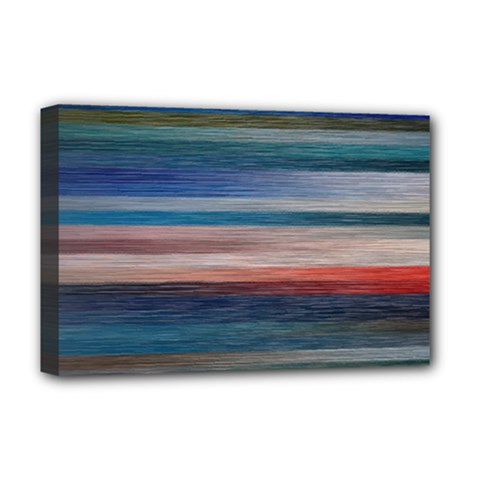 Background Horizontal Lines Deluxe Canvas 18  X 12  (stretched)