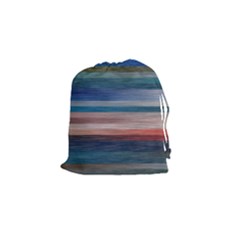 Background Horizontal Lines Drawstring Pouch (small)